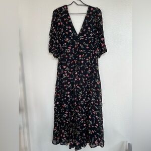 GANNI Georgette floral dress